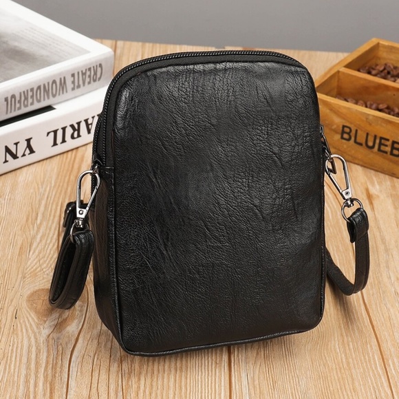 Boho Vegan Leather Braided Zipper Crossbody Bag - Picture 9 of 9